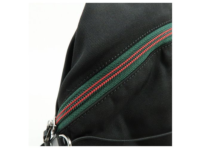 Zaino GUCCI Sherry Canvas Leather Black 122349 - vista 14