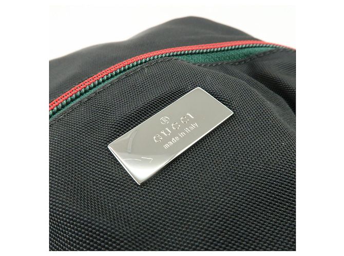 Zaino GUCCI Sherry Canvas Leather Black 122349 - vista 15
