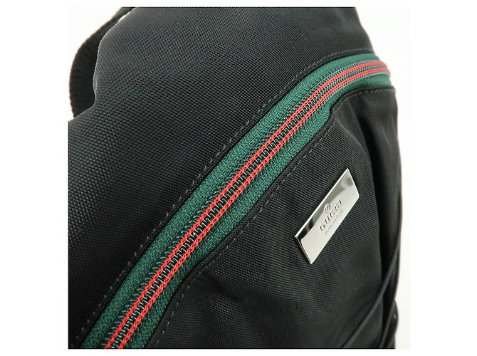 Zaino GUCCI Sherry Canvas Leather Black 122349 - vista 18