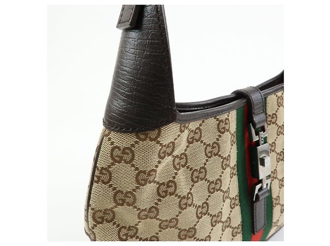 Borsa a tracolla e borsa a mano GUCCI Sherry Jackie GG Canvas Leather 00963 - vista 12