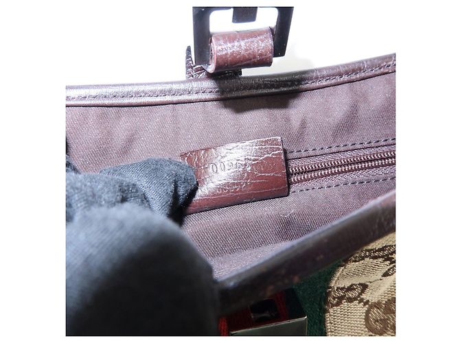 Borsa a tracolla e borsa a mano GUCCI Sherry Jackie GG Canvas Leather 00963 - vista 20