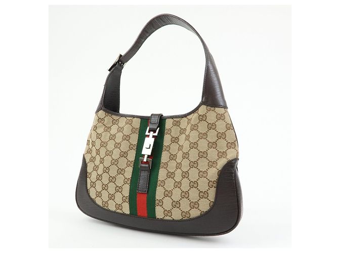Borsa a tracolla e borsa a mano GUCCI Sherry Jackie GG Canvas Leather 00963 - vista 3