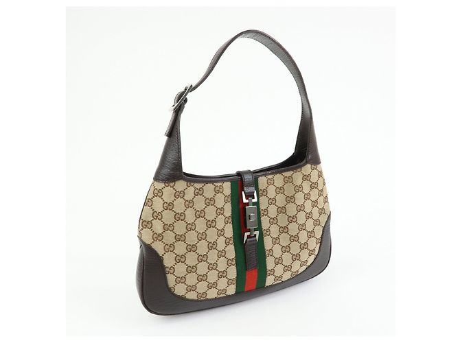 Borsa a tracolla e borsa a mano GUCCI Sherry Jackie GG Canvas Leather 00963 - vista 4