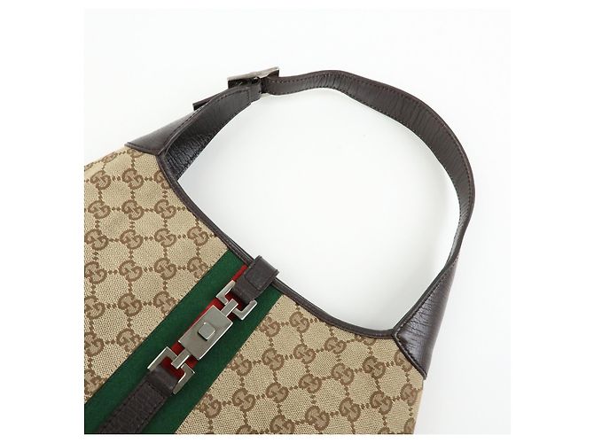 Borsa a tracolla e borsa a mano GUCCI Sherry Jackie GG Canvas Leather 00963 - vista 6