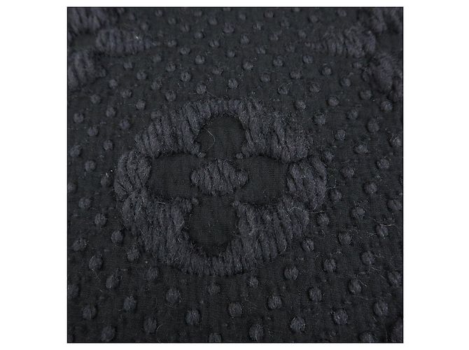 Louis Vuitton Echarpe Logomania Wool Silk Scarf Black M72431 - vista 13