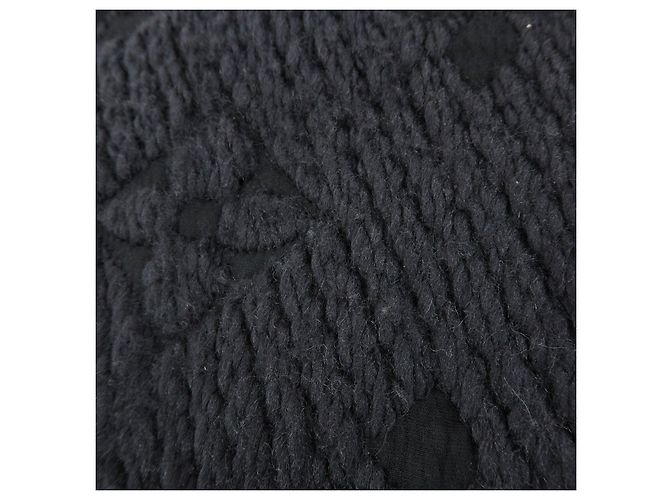 Louis Vuitton Echarpe Logomania Wool Silk Scarf Black M72431 - vista 19