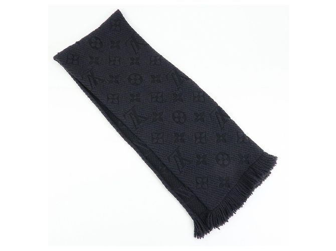 Louis Vuitton Echarpe Logomania Wool Silk Scarf Black M72431 - vista 2