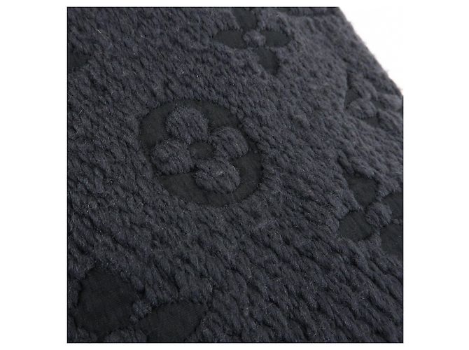 Louis Vuitton Echarpe Logomania Wool Silk Scarf Black M72431 - vista 20