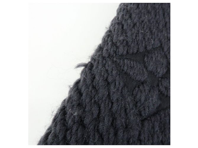 Louis Vuitton Echarpe Logomania Wool Silk Scarf Black M72431 - vista 21