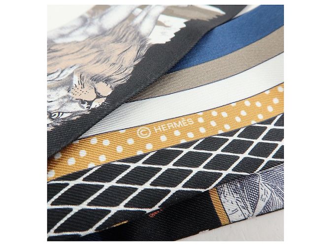 Hermès HERMES Twilly in seta 100% Grand Theatre Nouveau Black - vista 8