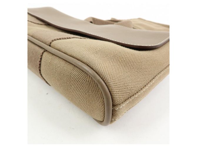 Hermès HERMES Valparaiso Long PM Borsa Tote in Pelle di Vitello Etoupe - vista 10