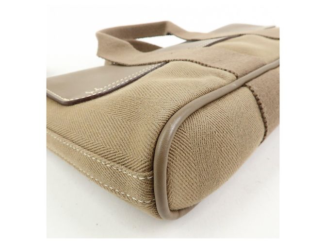 Hermès HERMES Valparaiso Long PM Borsa Tote in Pelle di Vitello Etoupe - vista 11