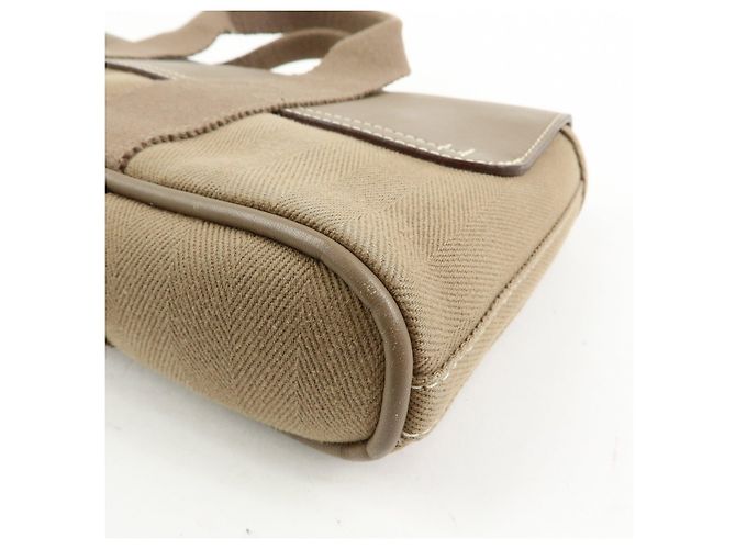 Hermès HERMES Valparaiso Long PM Borsa Tote in Pelle di Vitello Etoupe - vista 12