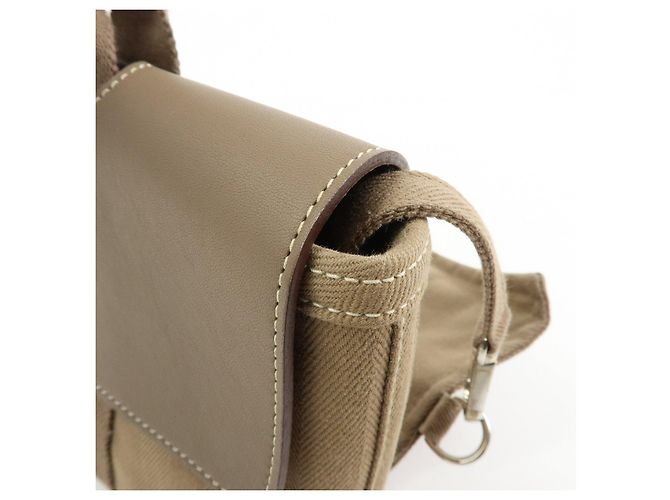 Hermès HERMES Valparaiso Long PM Borsa Tote in Pelle di Vitello Etoupe - vista 15