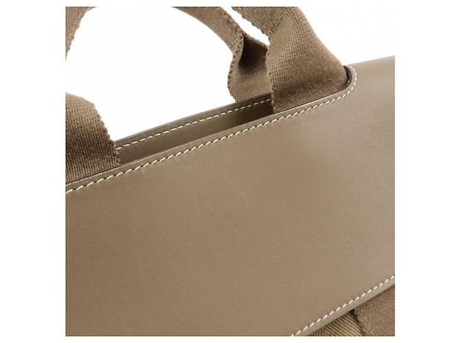 Hermès HERMES Valparaiso Long PM Borsa Tote in Pelle di Vitello Etoupe - vista 18