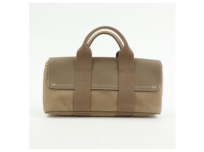 Hermès HERMES Valparaiso Long PM Borsa Tote in Pelle di Vitello Etoupe - vista 2