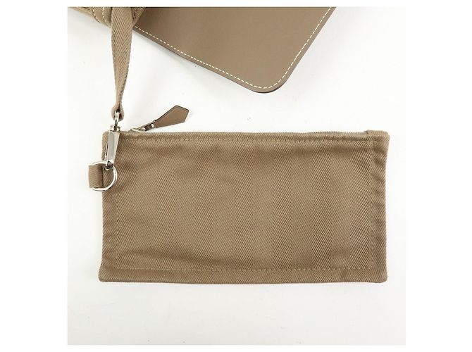 Hermès HERMES Valparaiso Long PM Borsa Tote in Pelle di Vitello Etoupe - vista 21