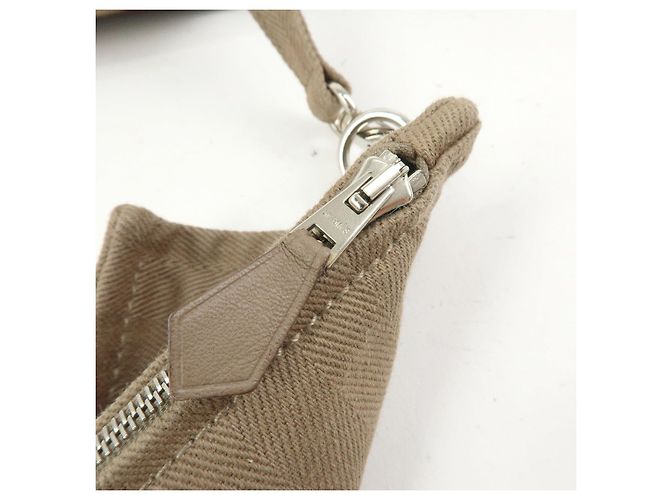 Hermès HERMES Valparaiso Long PM Borsa Tote in Pelle di Vitello Etoupe - vista 23