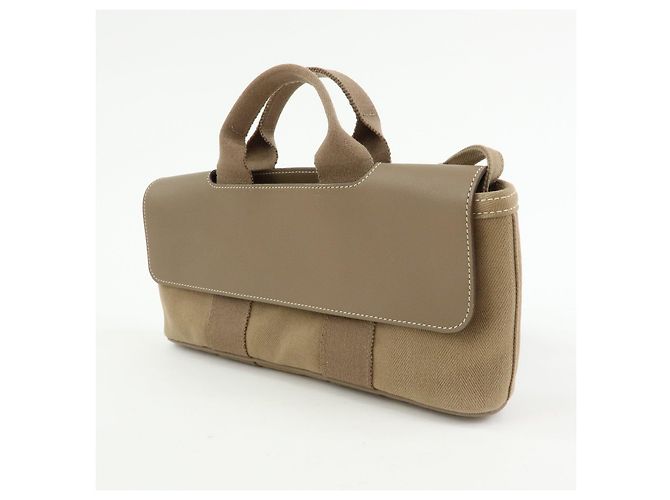 Hermès HERMES Valparaiso Long PM Borsa Tote in Pelle di Vitello Etoupe - vista 3