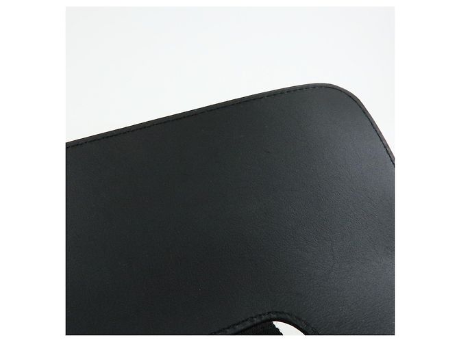 Hermès HERMES Valparaiso PM Toile Chevron Tote Bag Hand Bag Black - vista 19