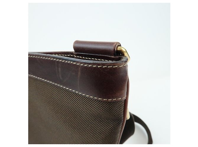 Borsa a tracolla e spalla in pelle e jacquard con logo PRADA Marrone BT0537 - vista 16