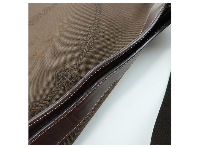 Borsa a tracolla e spalla in pelle e jacquard con logo PRADA Marrone BT0537 - vista 19
