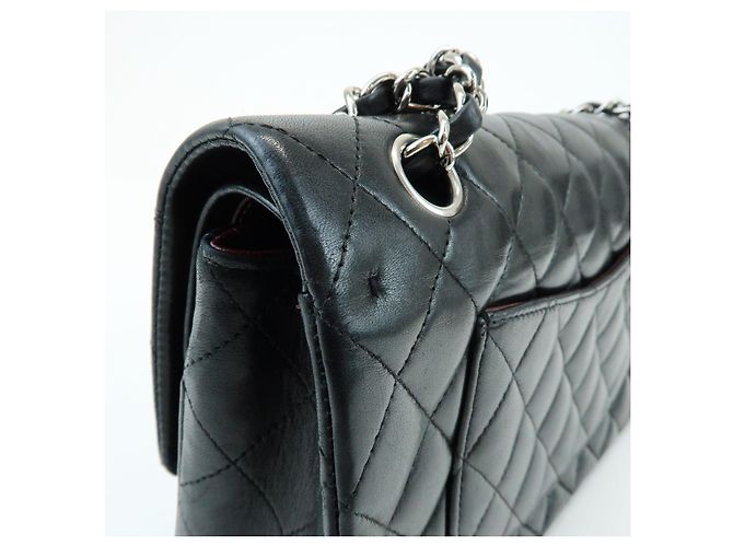 CHANEL Matelasse 25 Double Flap Lamb Skin Chain Shoulder Bag A01112 - vista 12