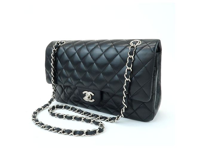CHANEL Matelasse 25 Double Flap Lamb Skin Chain Shoulder Bag A01112 - vista 3