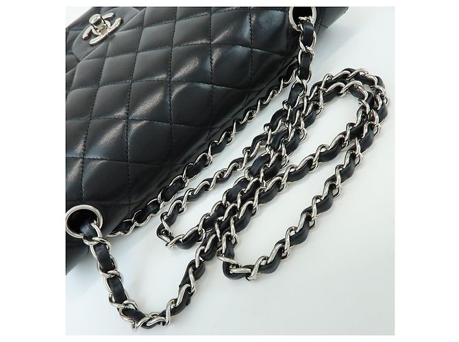 CHANEL Matelasse 25 Double Flap Lamb Skin Chain Shoulder Bag A01112 - vista 7