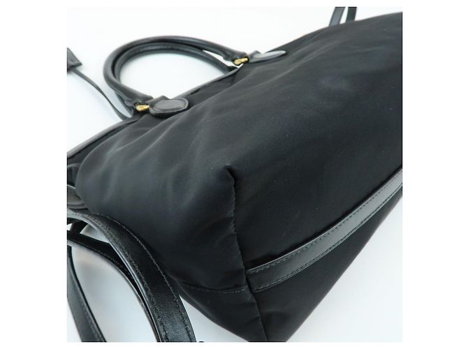PRADA Borsa 2Way in Nylon e Pelle con Logo Triangolare Borsa a Mano Borsa a Tracolla 1BA104 - vista 11