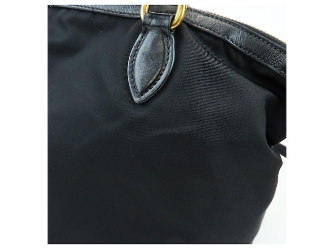 PRADA Borsa 2Way in Nylon e Pelle con Logo Triangolare Borsa a Mano Borsa a Tracolla 1BA104 - vista 15