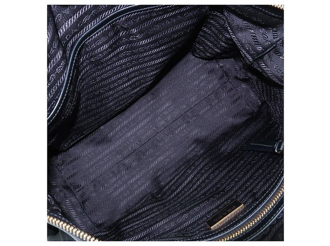 PRADA Borsa 2Way in Nylon e Pelle con Logo Triangolare Borsa a Mano Borsa a Tracolla 1BA104 - vista 21