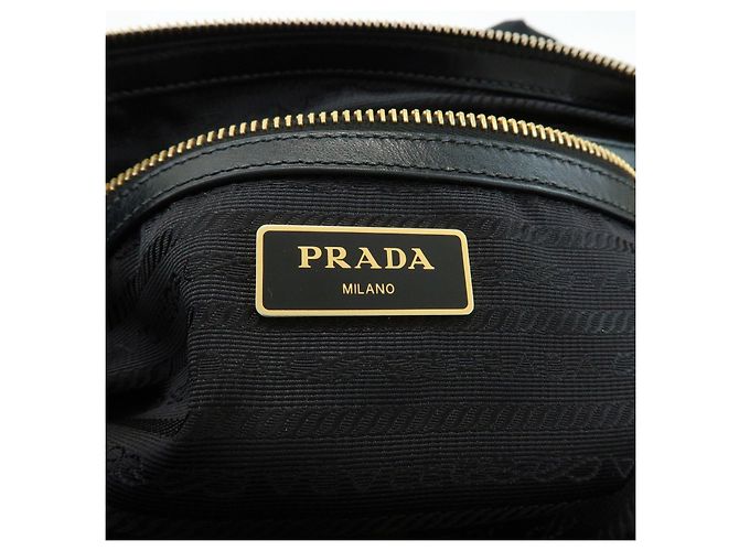 PRADA Borsa 2Way in Nylon e Pelle con Logo Triangolare Borsa a Mano Borsa a Tracolla 1BA104 - vista 22