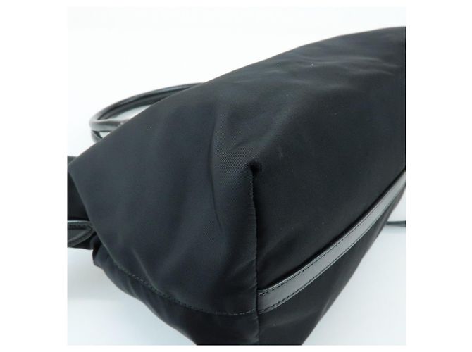 PRADA Borsa 2Way in Nylon e Pelle con Logo Triangolare Borsa a Mano Borsa a Tracolla 1BA104 - vista 9