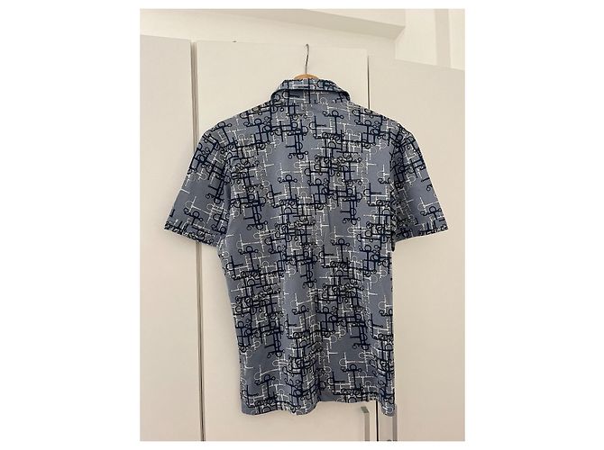 Hermès Hermes Camicia Stampata in Cotone Blu - vista 2