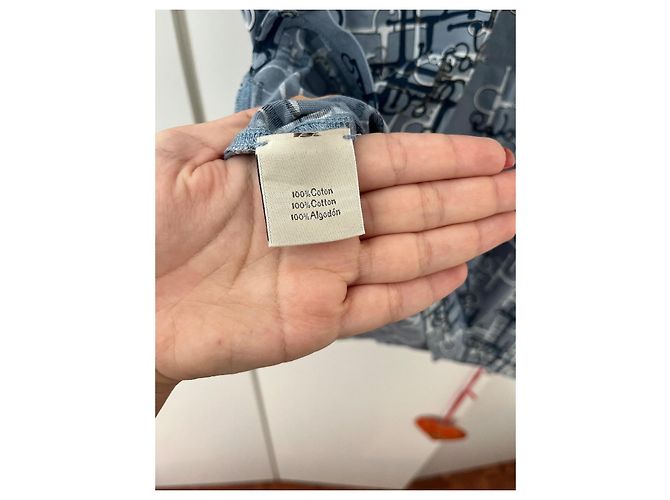 Hermès Hermes Camicia Stampata in Cotone Blu - vista 4