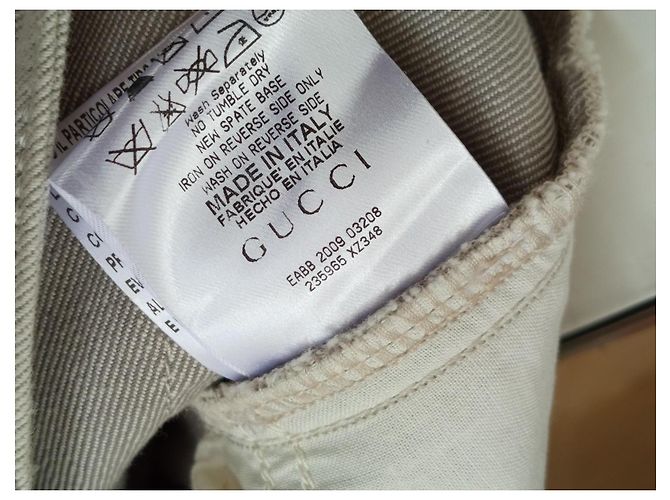 Jeans Gucci in Cotone Beige Donna Taglia 40 - vista 11