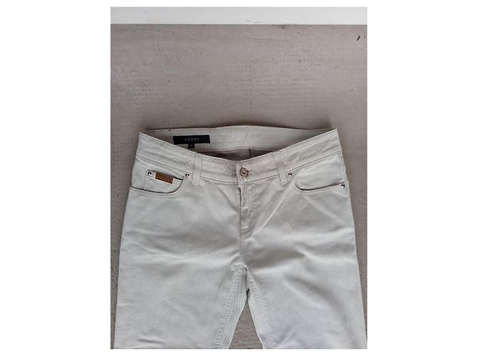 Jeans Gucci in Cotone Beige Donna Taglia 40 - vista 2