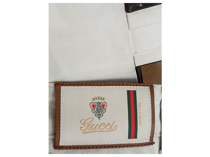 Jeans Gucci in Cotone Beige Donna Taglia 40 - vista 6