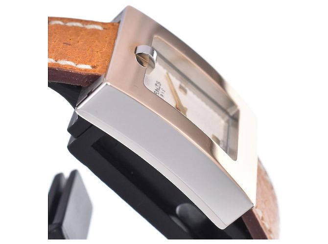 Hermès Gürtel Hermes Quartz Stainless Steel and Leather 22 - Ansicht 4
