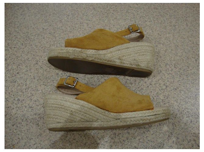 Autre Marque Sandali Zeppa Espadrillas in Camoscio e Juta - vista 4