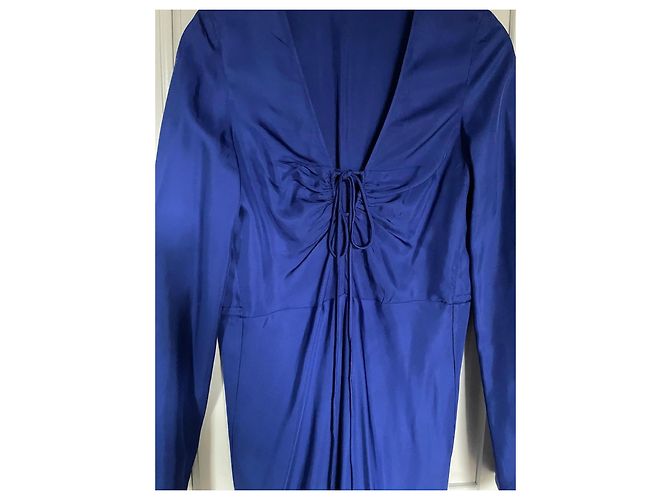 Autre Marque Arket Vestido midi de viscosa azul - vista 2