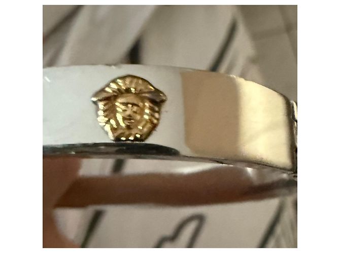 Versace Bracciale in metallo dorato e argentato - vista 2