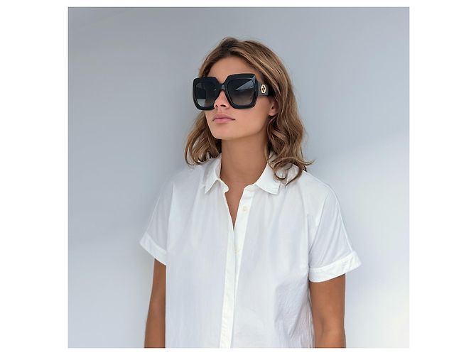 Gucci GG3826/S Gafas de sol Oversized Negras - vista 2