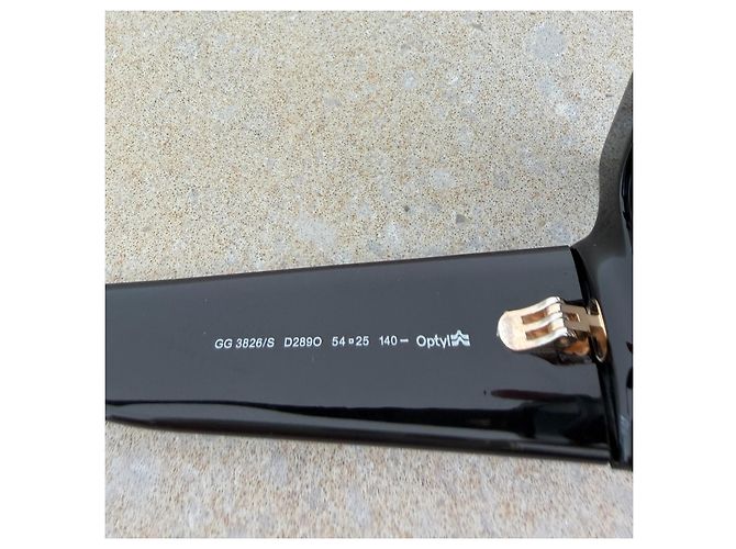 Gucci GG3826/S Gafas de sol Oversized Negras - vista 9
