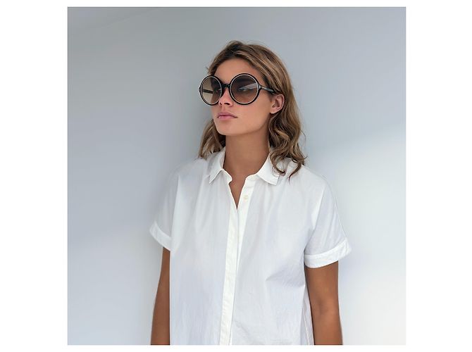 Tom Ford Carrie TF268 Oversized Sonnenbrille - Ansicht 2