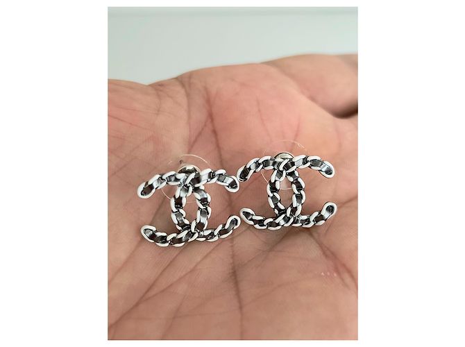 Chanel Orecchini CC Metallo - vista 3