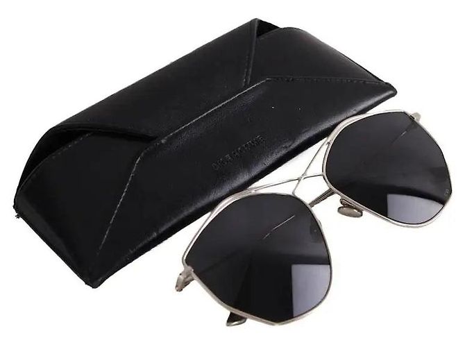 Occhiali da sole Dior in metallo nero - vista 6