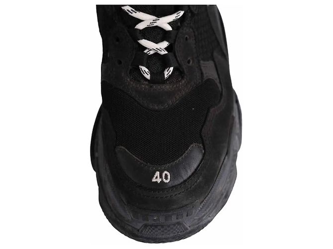 Balenciaga Schwarze Leder Sneaker - Ansicht 4