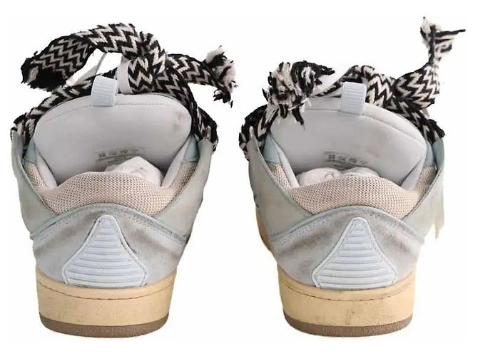 Sneakers Lanvin in pelle blu - vista 2